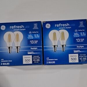 GE Refresh Candelabra 60w LED Light Bulbs - Daylight (4)